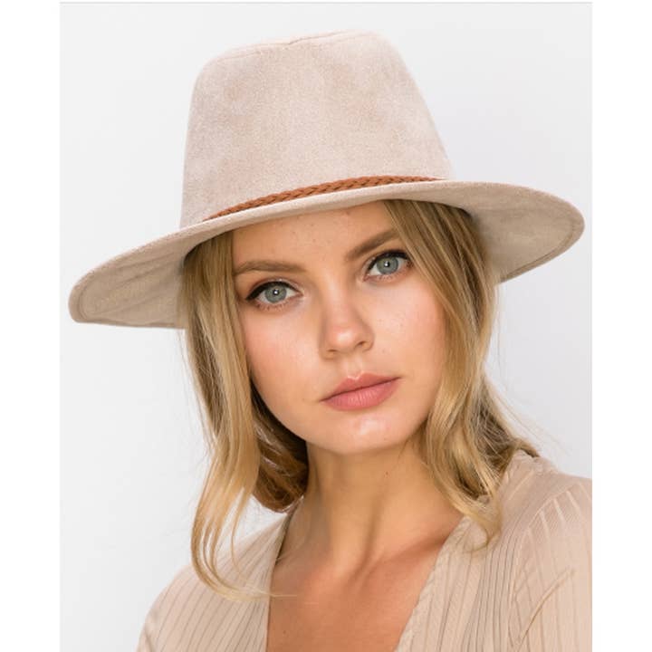 FEDORA HAT SUEDE BRAID for wholesale by Queens INC