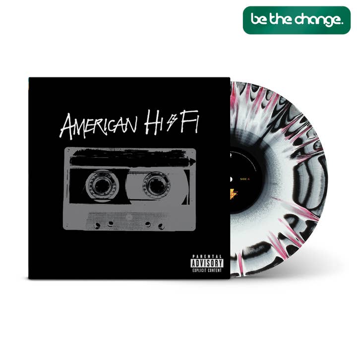 American Hi-Fi Tri-colored A Side/B Side Pink, White & Black LP for wholesale by Rude Records