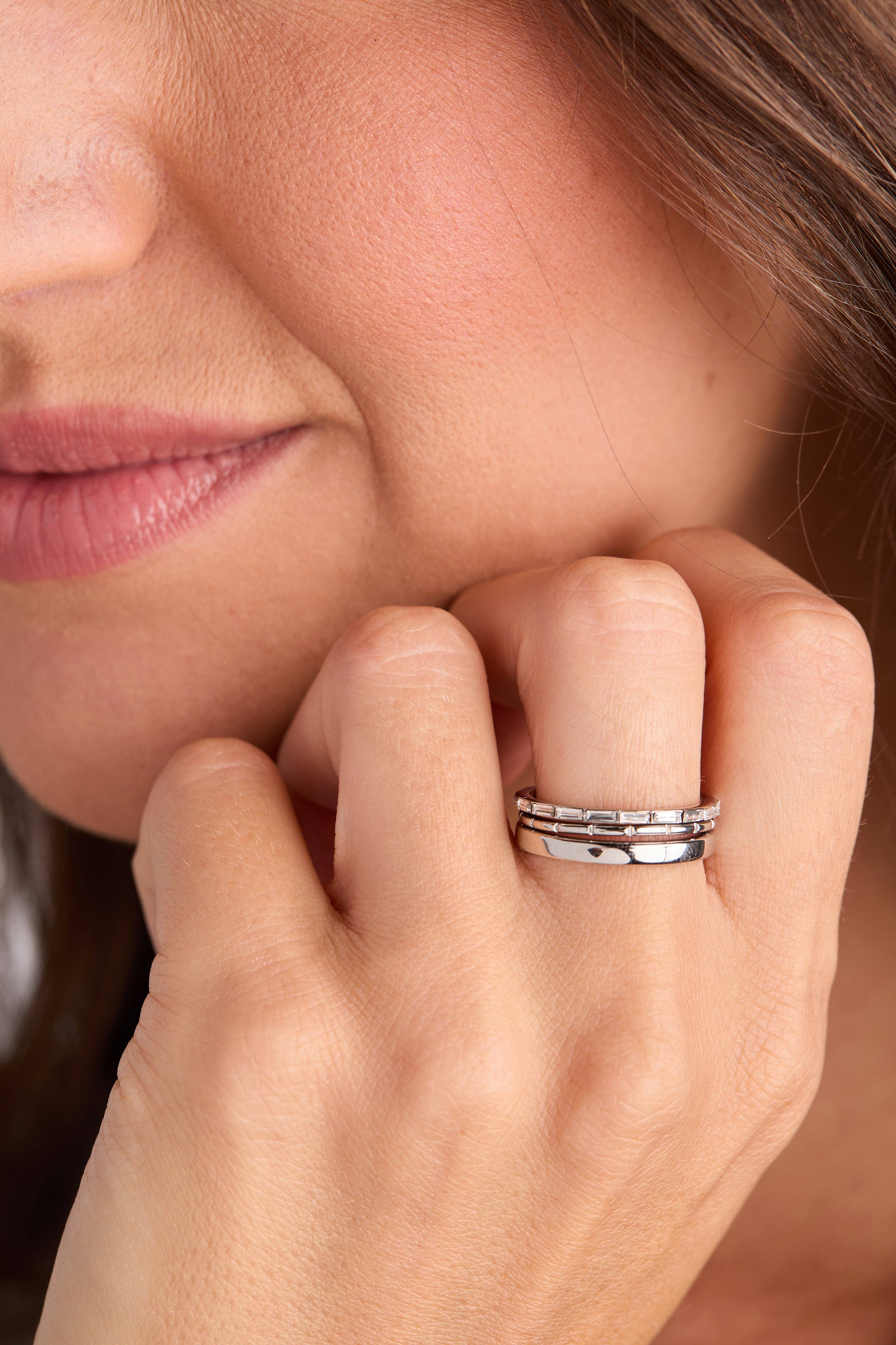 Alex and Ani - Wholesale Band/Stacked Ring - Baguette Stacking Ring Set of 35