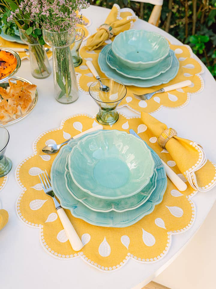 Individuele Druppels, Geel met Wit voor wholesale door Mariaida Home