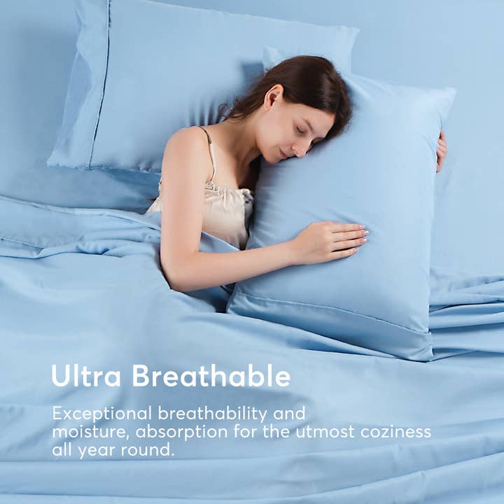 VIAI Beauty - Wholesale Sheet Set - Kasentex Soft Sheet Bedding Set in Deep Pocket, Hypoallergenic and Breathable, Room Decor, Graduation Gifts6