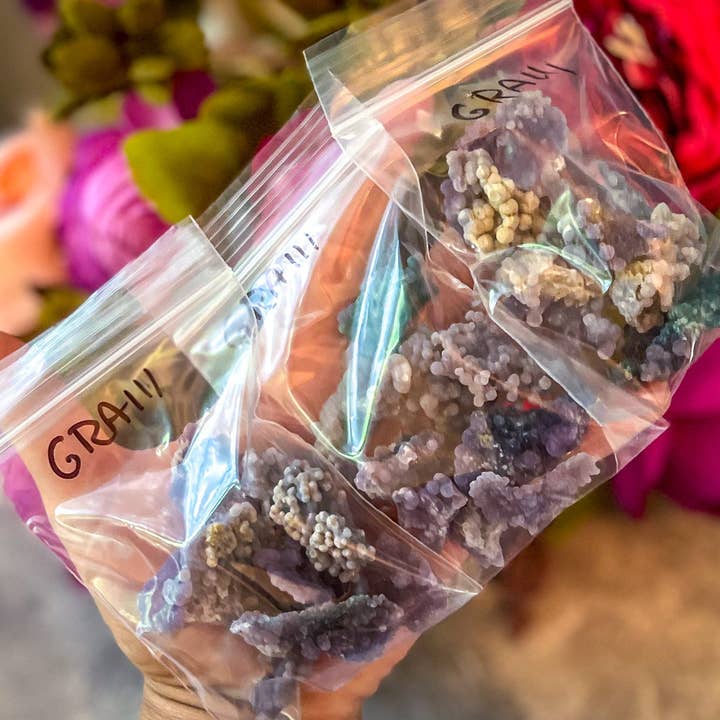 Bulk Raw Grape Agate, 50 Grams Bag! for wholesale by Mandala Gems