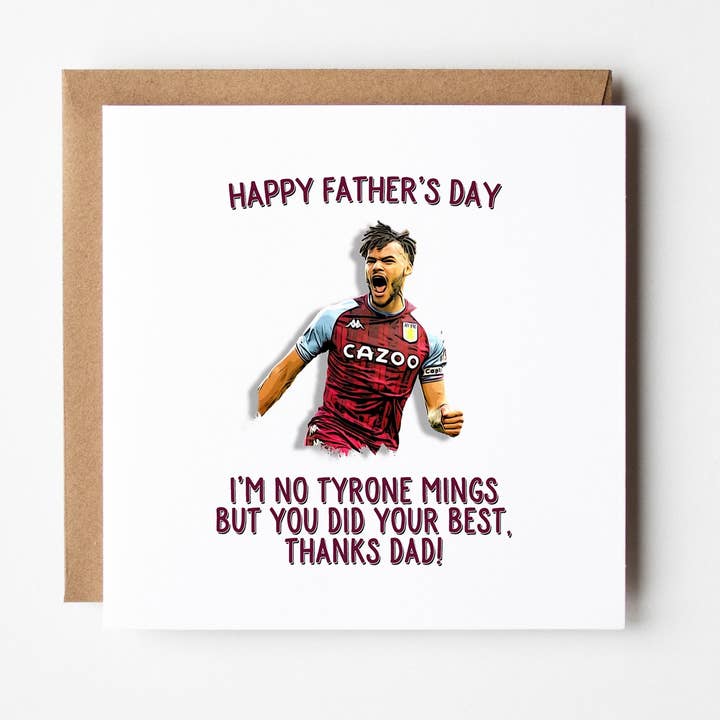 Tarjeta del Día del Padre del Aston Villa FC con Tyrone Mings para venta al por mayor de FrontRow Cards & Gifts