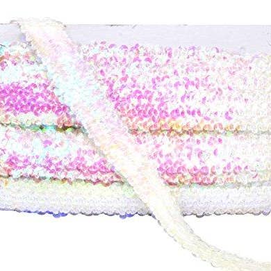 Mandala Crafts – Engroshandel Håndværk forsyninger – Mandala Håndværk Elastisk Paillet, Flad Glitter Stretch Bling Paillette Stof Bånd, Metallisk Applikation Trim Blonder til Kjole Pynt, Pandebånd43