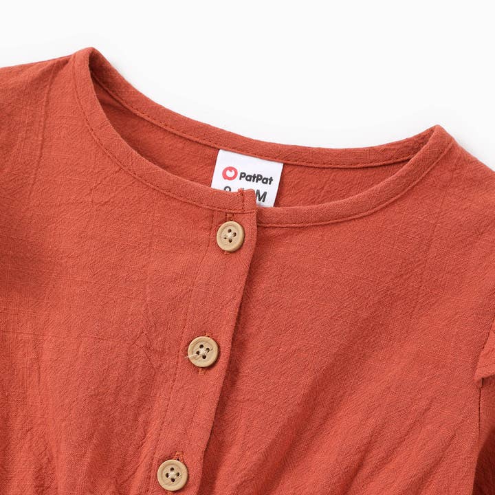 Orange Family Matching Plaid Shirt or Shirred Bodice Tiered Dress for wholesale on Faire10