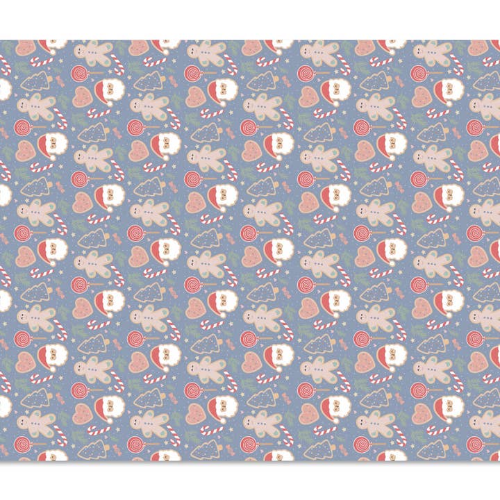 NynkeOntwerpt - Wholesale Flat Wrap - Wrapping Paper | Christmas Blue1