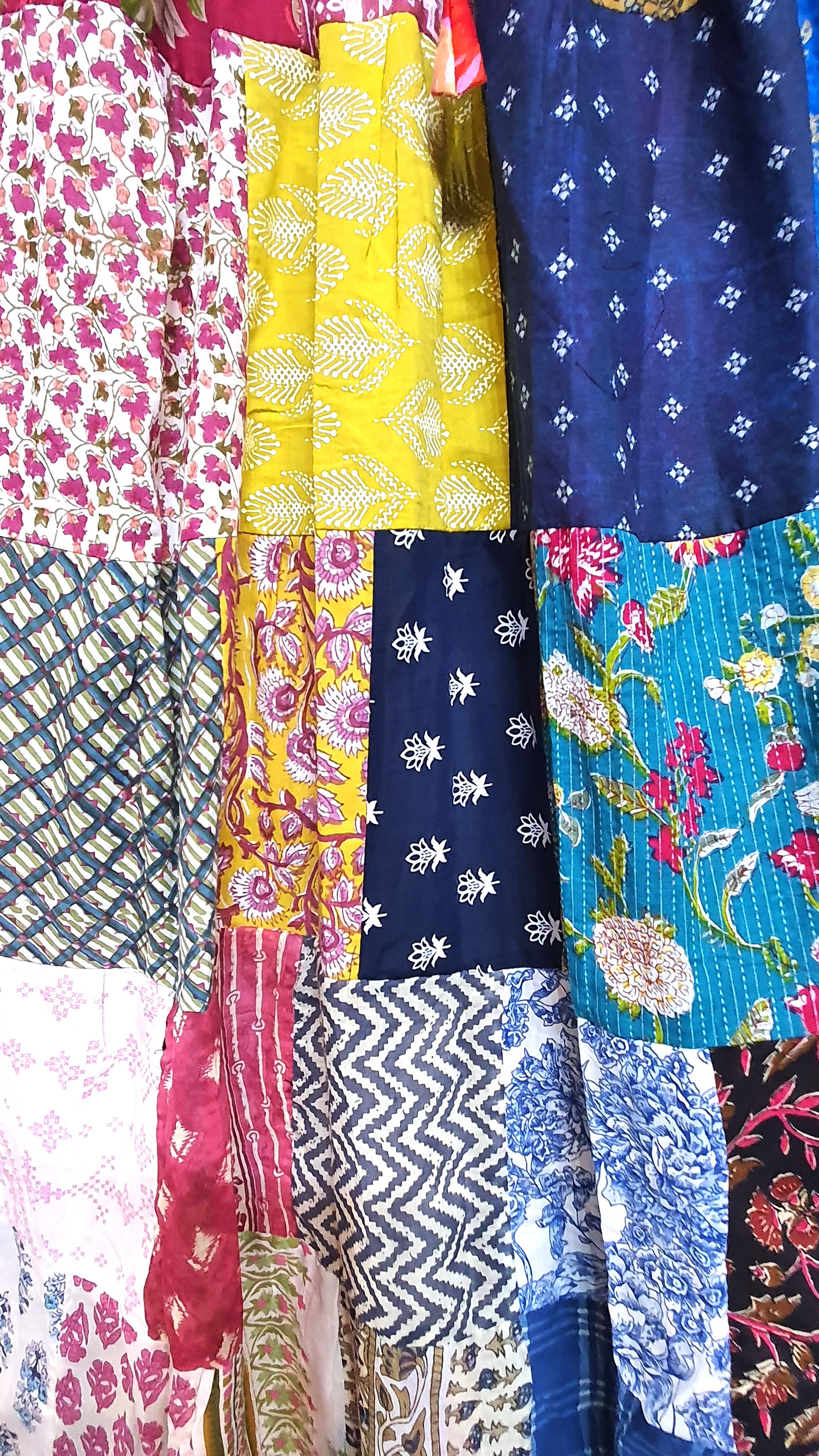 Beige & Co Thai Crafts - Wholesale Skirt - Women's - Zero-Waste Patchwork Cotton Maxi Skirt – One of a Kind7