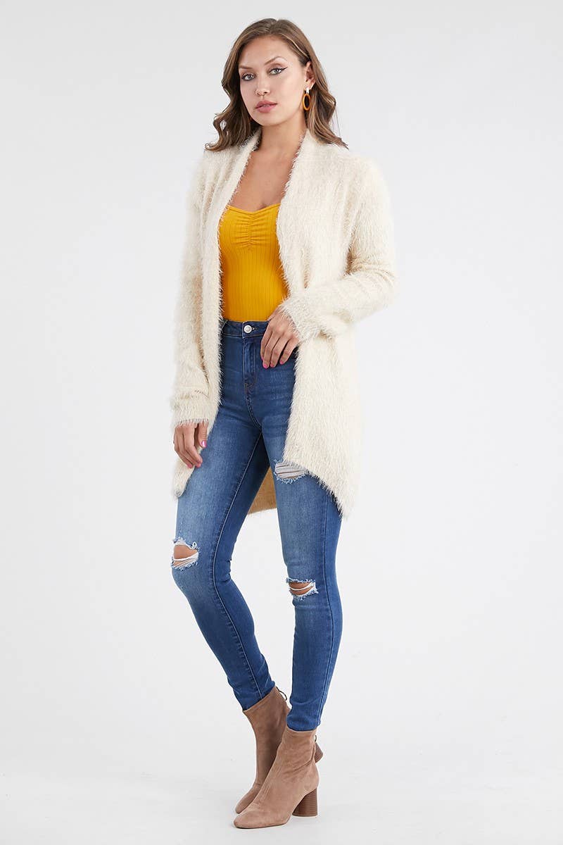 Oceanus Apparel – wholesale Kofta - Dam – CLR-OUG20261 dekorerad ögonfransgarnstickad kofta3