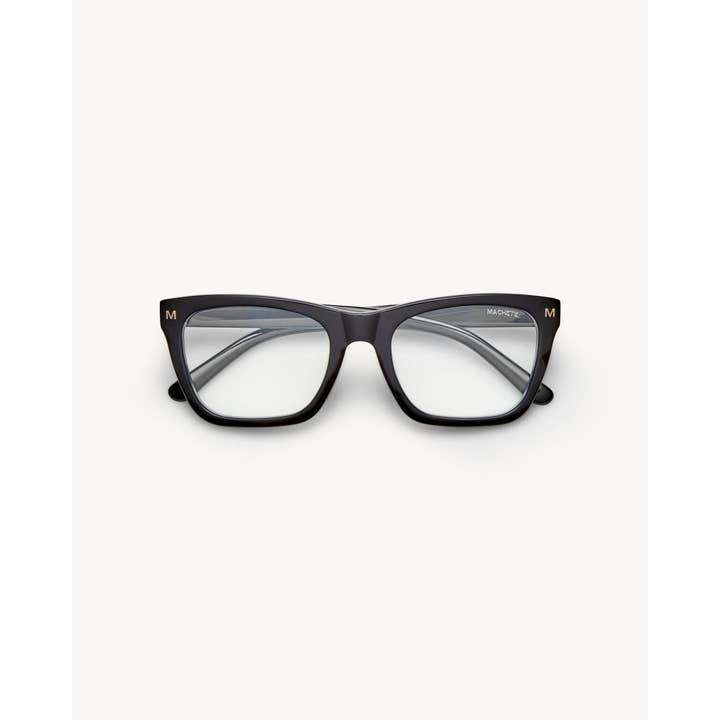 Óculos de leitura pretos com armação clássica por atacado de MACHETE
