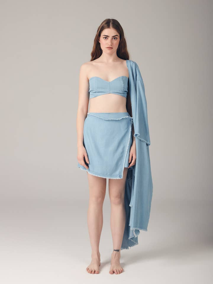 Shorts enveloppe en lyocell 5021 pour la vente par Blanca Gaia