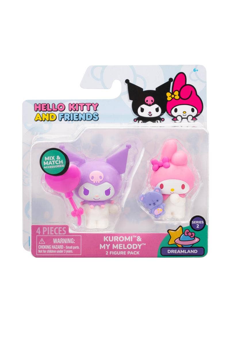 License 2 Play Toys - Wholesale Figurine Toy - Kids - Hello Kitty & Friends 2” Figure 2 Pack Assortment2