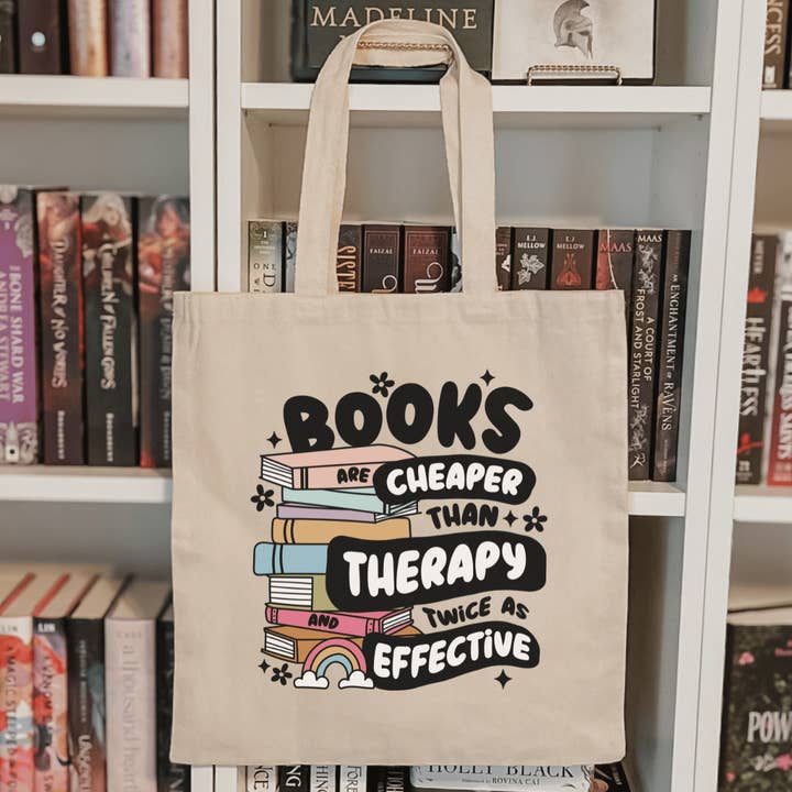 Canvas bookish tote bag - book store gift - funny merch for wholesale by Literari Goods, Co | Book Themed Candles + Gifts