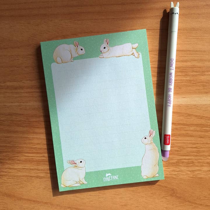 Anteckningsblock "Vita kaniner" för wholesale av Firlefanz Design
