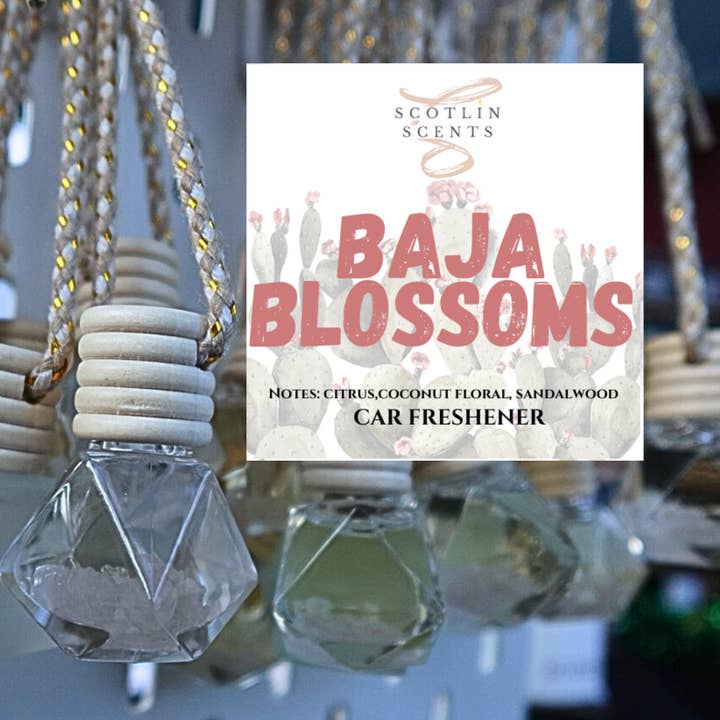 Difusor de Carro em Forma de Diamante Baja Blossoms com Cristais por atacado de SCOTLIN SCENTS