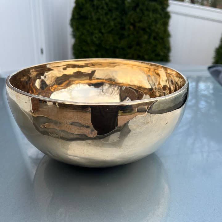 Heritage good Nepal - Wholesale Meditation Supplies - Tibetan Golden Hand Hammered Singing Bowl 7"1