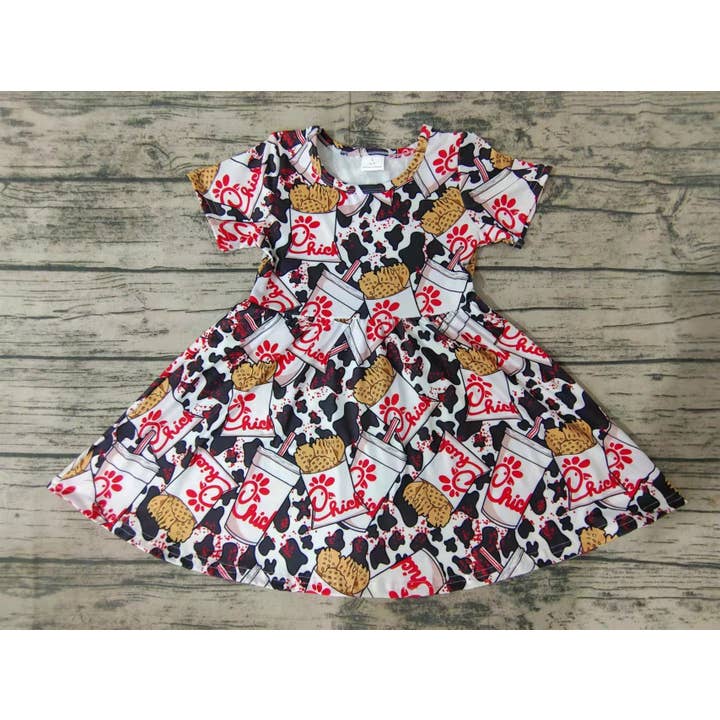 Aier Wholesale - Wholesale Dress - Kids - Baby girls chick knee length dresses1