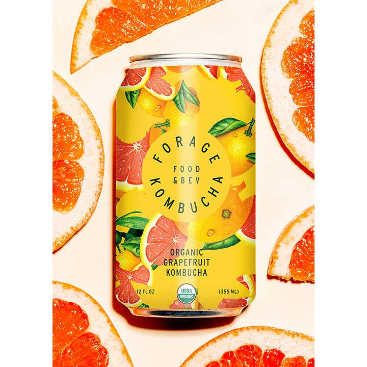 Forage Kombucha - Wholesale Kombucha - Grapefruit Kombucha