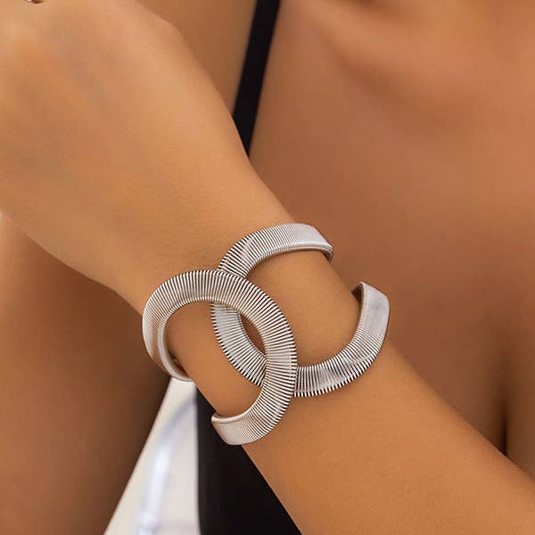 VividLux - Wholesale Link & Chain Bracelet - Geometric Hollow Snake Chain Solid Color Bracelet Accessories6