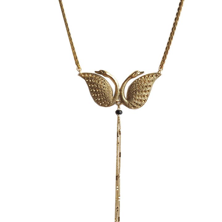 Goldener Schwan Halskette für den Großhandel von Lotta Djossou Paris