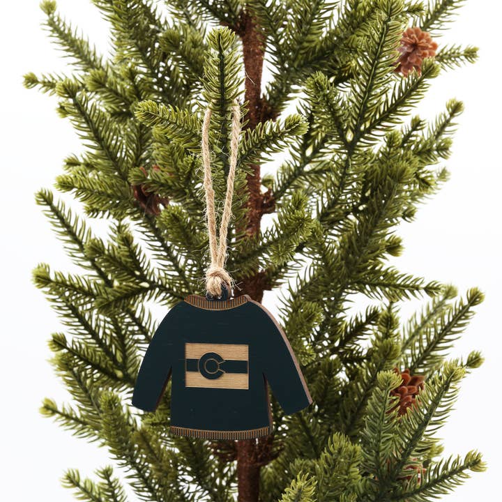 So Very Lovely - Wholesale Ornament - Colorado Flag Sweater Ornament2