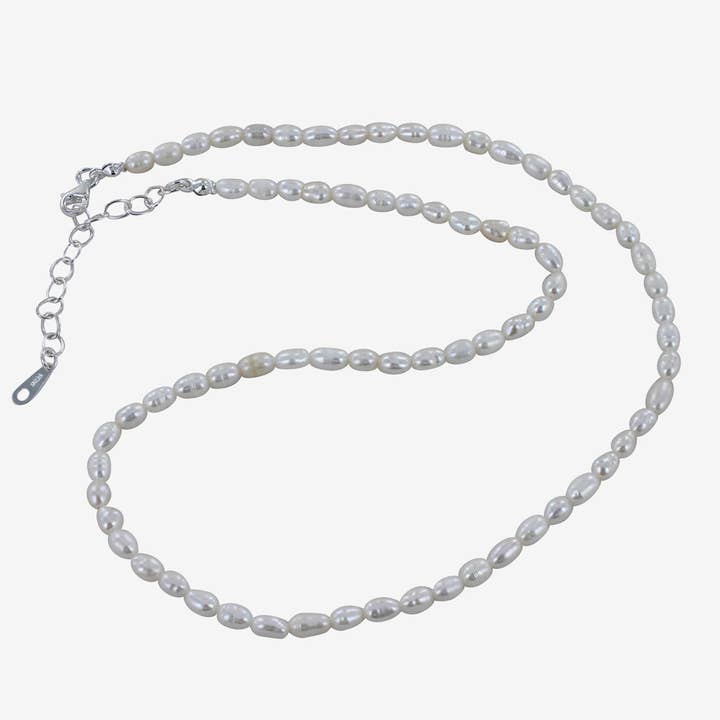 Dainty White Natural Pearl Necklace for wholesale by REEVES & REEVES