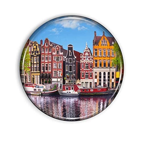 City Souvenirs - Wholesale Magnet - Netherlands Amsterdam Magnet, 1.1 Inch Epoxy Dome