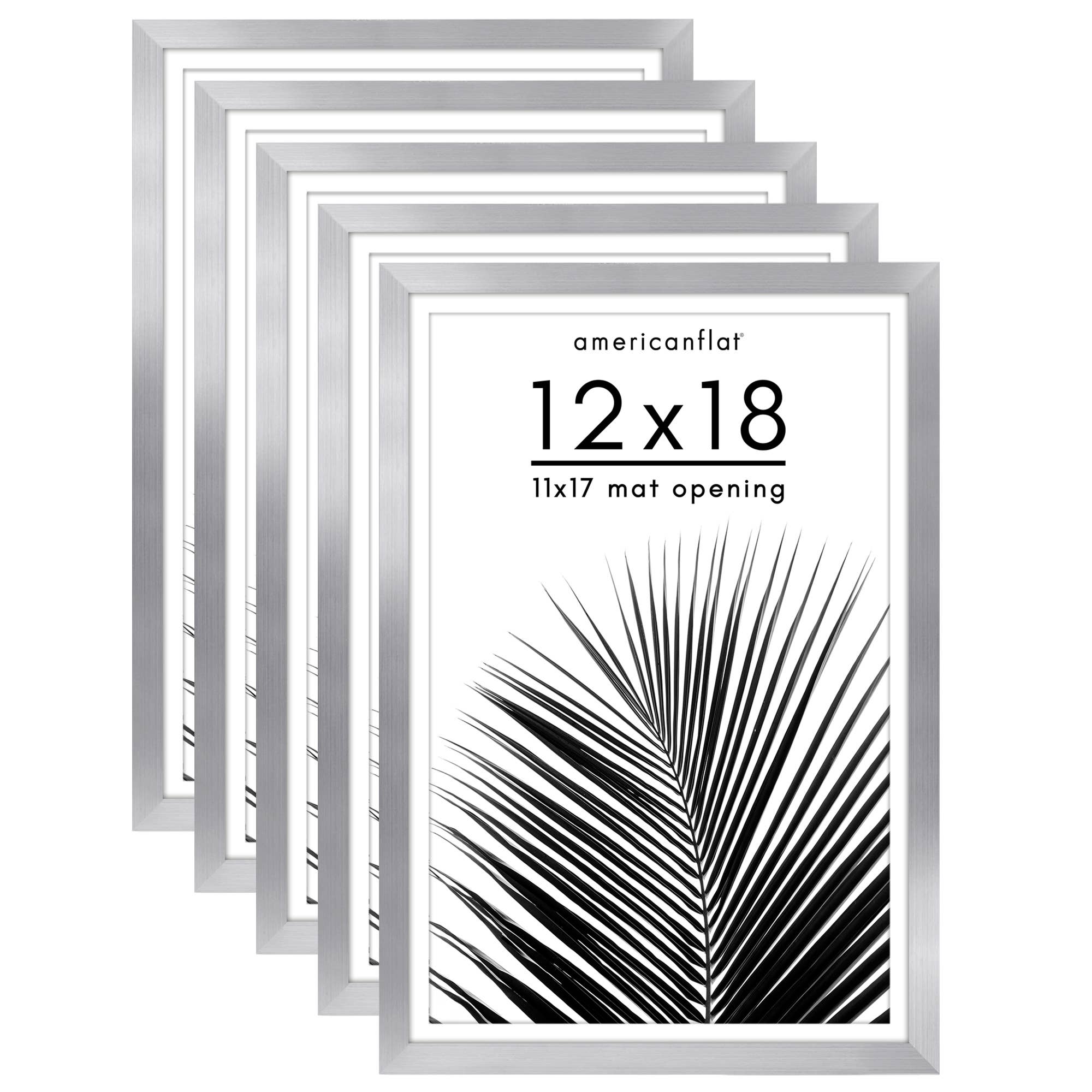 Americanflat - Wholesale Picture Frame - Americanflat 5 Pack Picture Frames With Mat Plexiglass Cover52