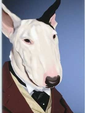 Kunstmagnet für Hunde, verkleideter Bullterrier für den Großhandel von Brian Rubenacker studios