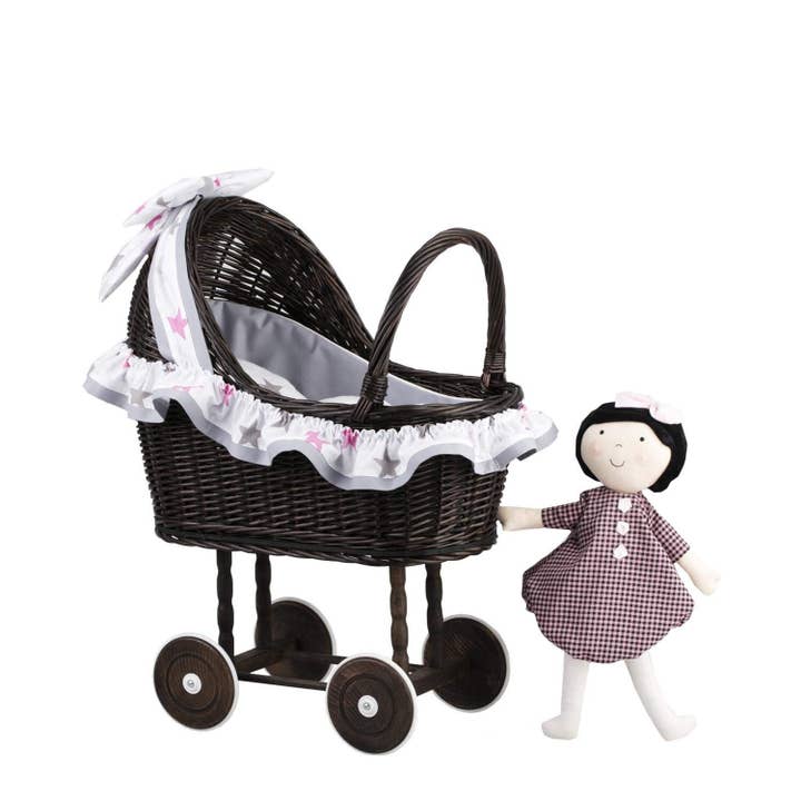 The Wicker Stories – wholesale Barnvagn/sele för babydocka - Barn – Retro dockor barnvagn, naturliga leksaker, första födelsedagspresent