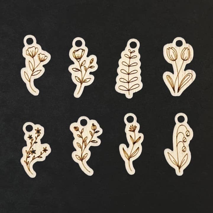 Botanical stitch markers for wholesale by Yarnistry