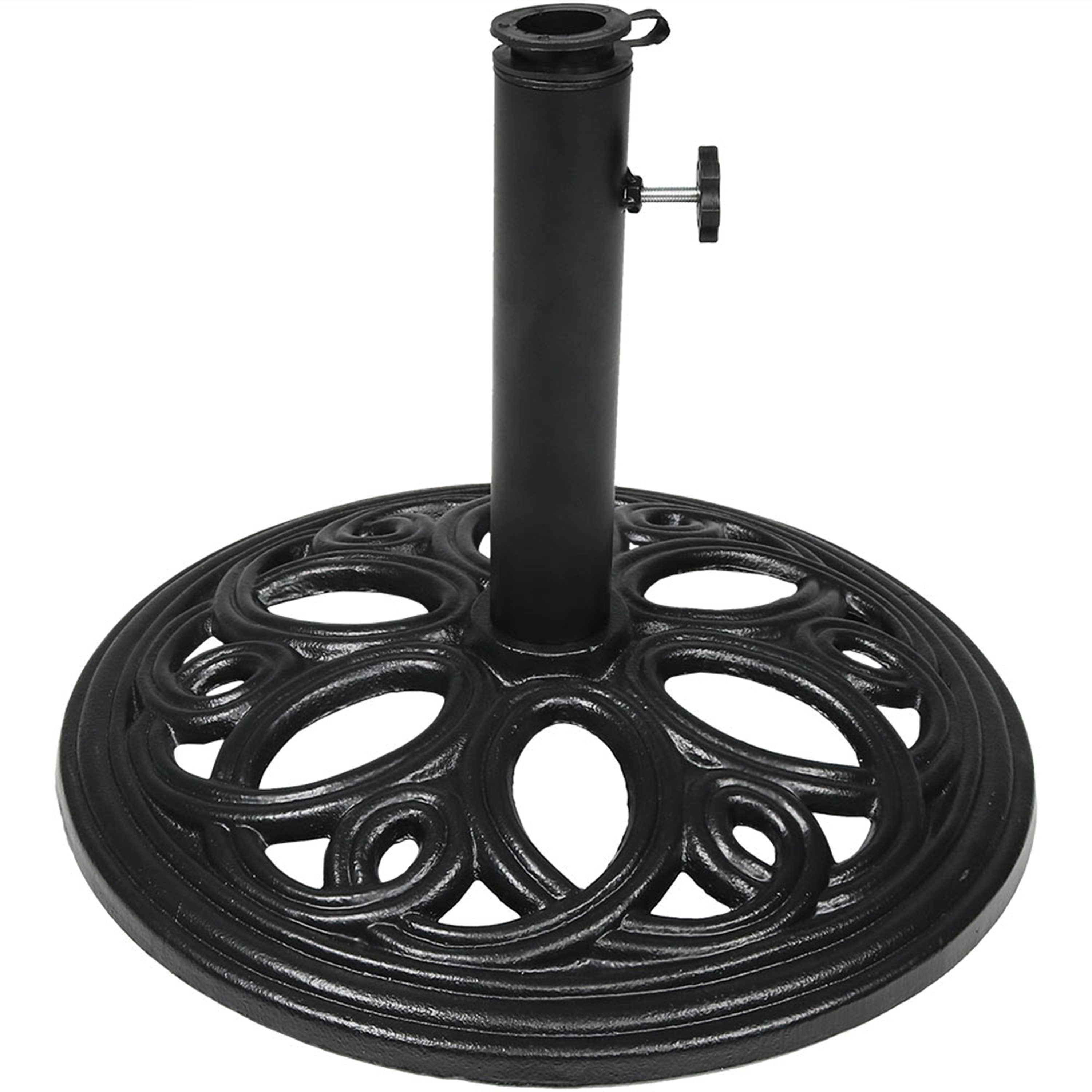 Sunnydaze Decor - Wholesale Patio Umbrella - 18 in Decorative Cast Iron Round Patio Umbrella Base - Black1