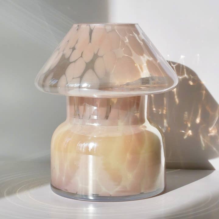 Pastel Pink Mushroom Candle Lamp for wholesale by EMMII The Brand