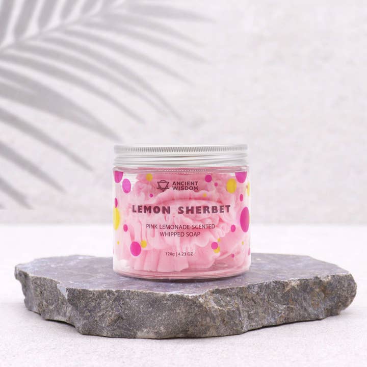Ancient Wisdom – wholesale Whipped soap – Pink Lemonade Whipped Cream Soap 120g1