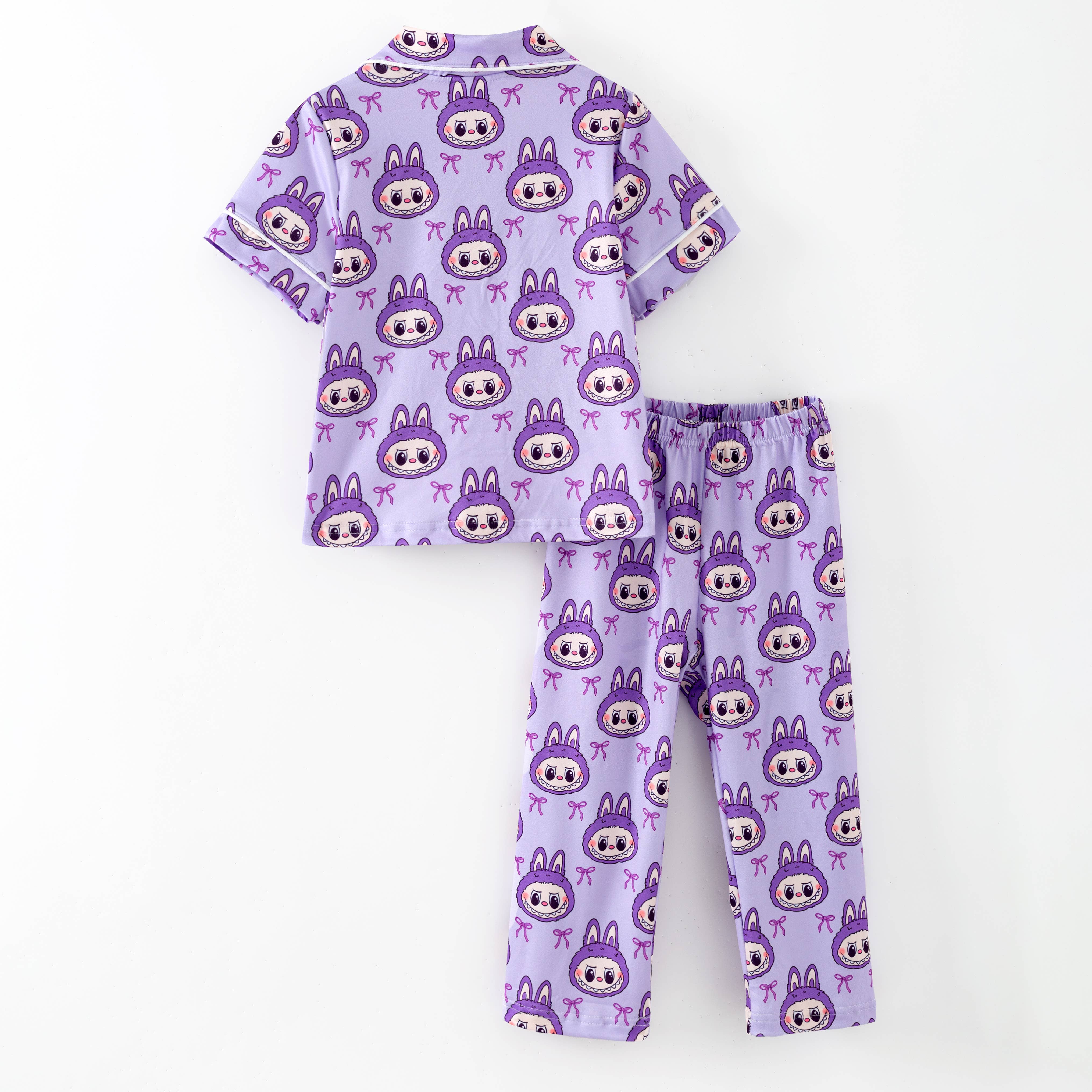 Auraquise - Vente Haut et bas de pyjama – enfant - Ensemble de Pyjama d'Automne Dessin Animé – Doux & Confortable Manches Courtes + Pantalon11