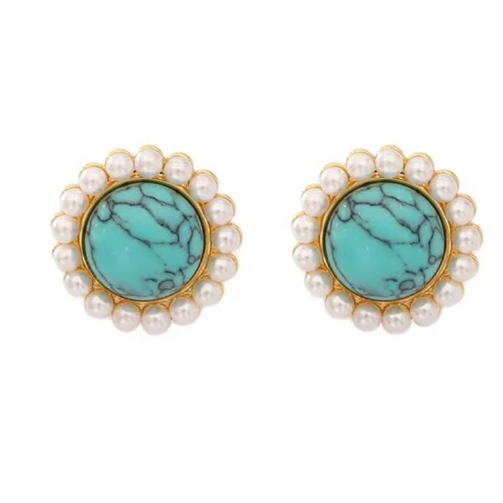 Turquoise Garden Party Studs for wholesale by Erin McDermott Jewelry