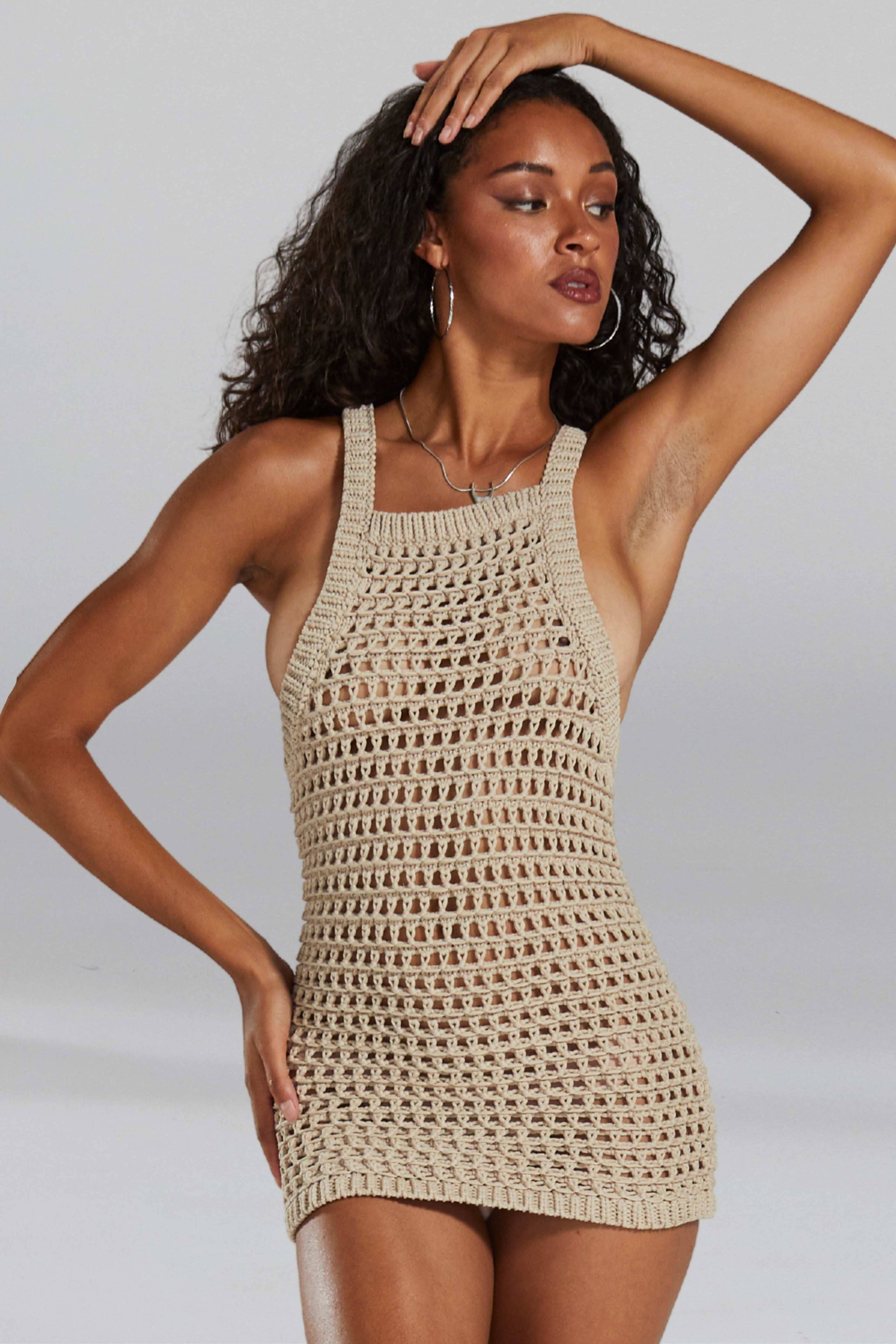 Beige Pointelle Loop Top for wholesale on Faire1