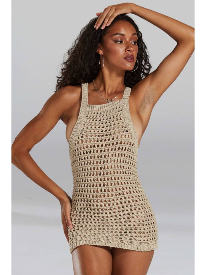 Beige Pointelle Loop Top for wholesale on Faire1