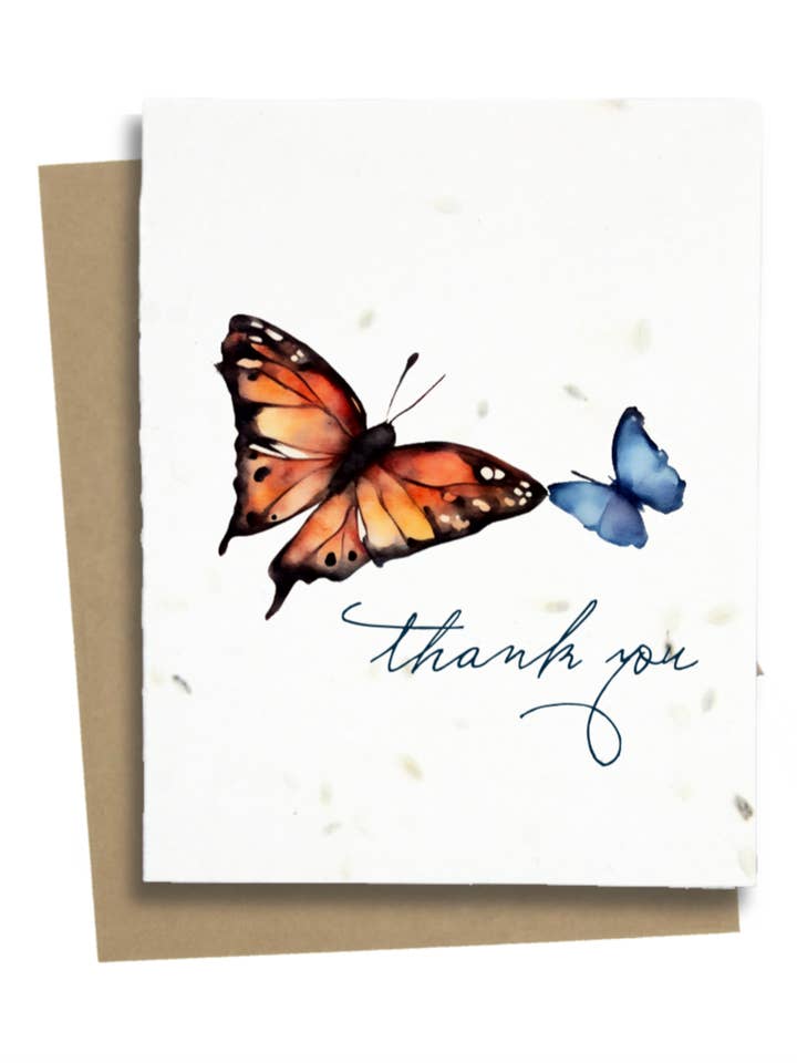 Plantable Butterfly bedankkaart voor wholesale door Greet n' Grow Plantable Cards