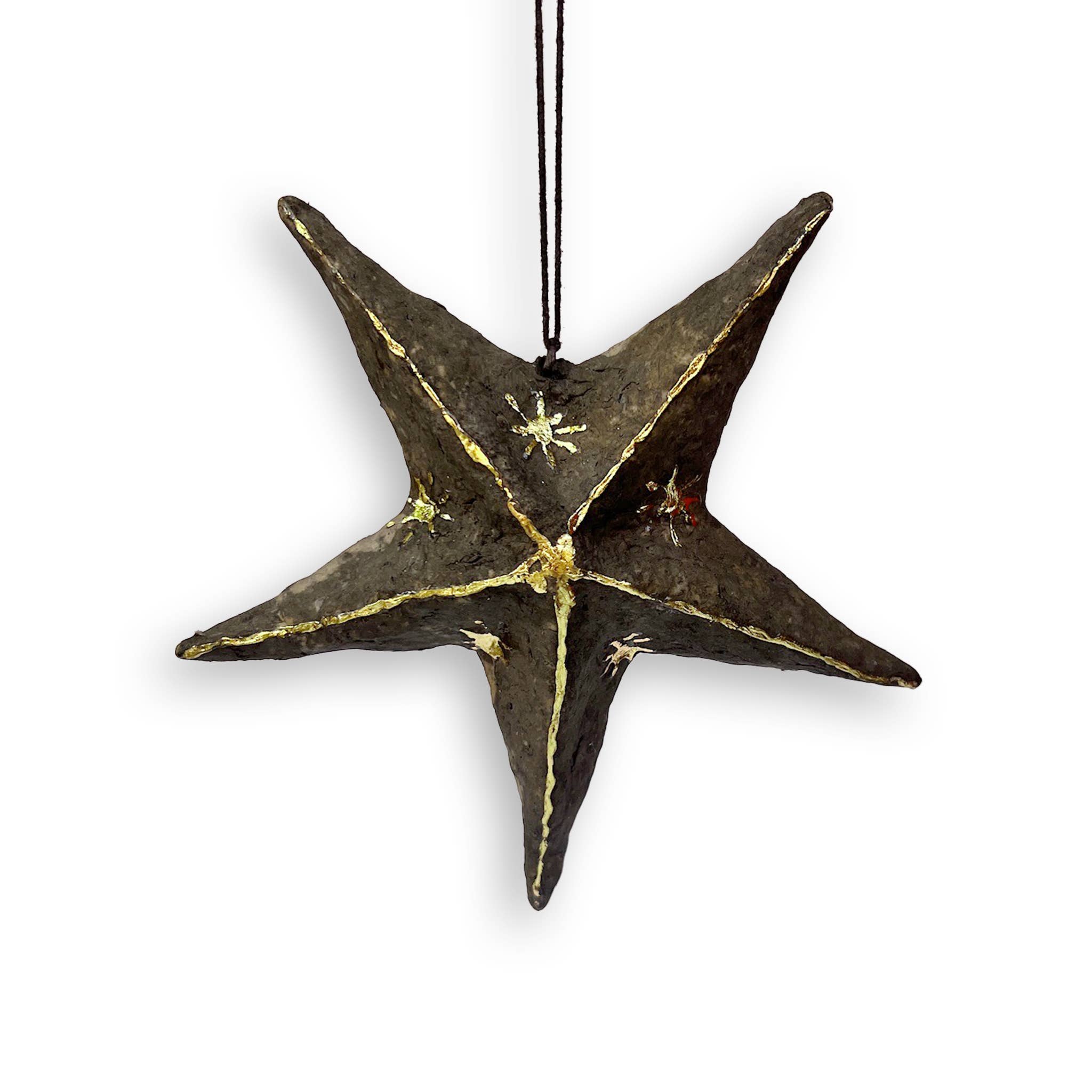 French Graffiti - Wholesale Ornament - Stone Paper Mache Star Ornaments1