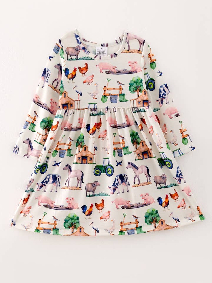 Rylee Faith Designs - Wholesale Dress Set - Baby - Girls Dress Of 3 Pcs In One Package Fall Print Girls Dress8
