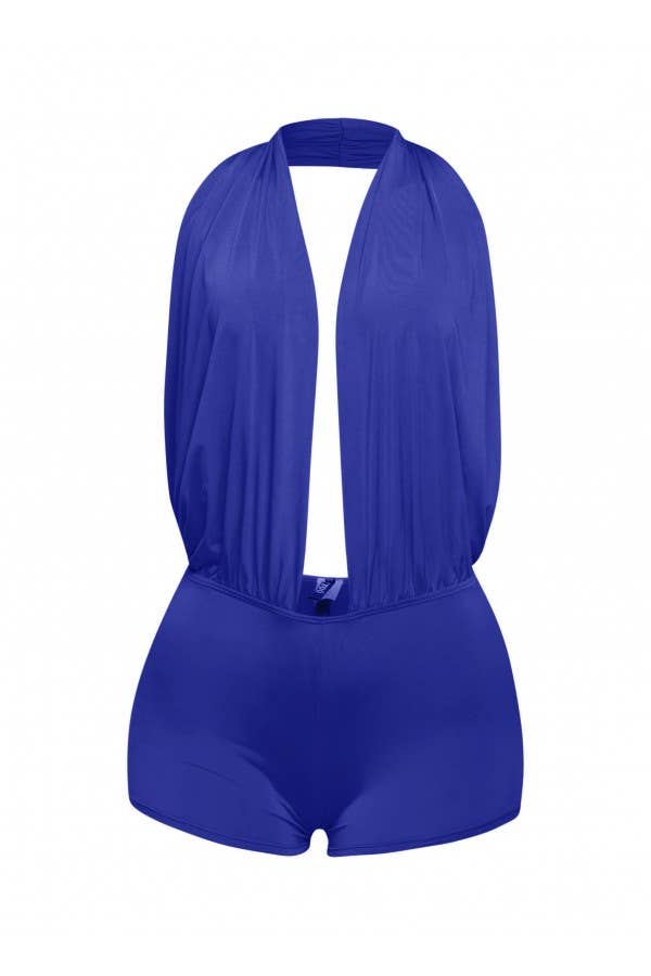 Boswell - Wholesale Romper - Women's - LOW RISE DEEP HALTER NECK ROMPER3