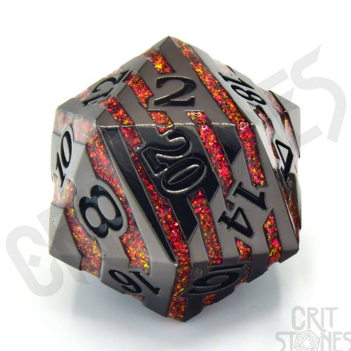 Pyroblade 33mm Metal D20 for wholesale by GlassStaff