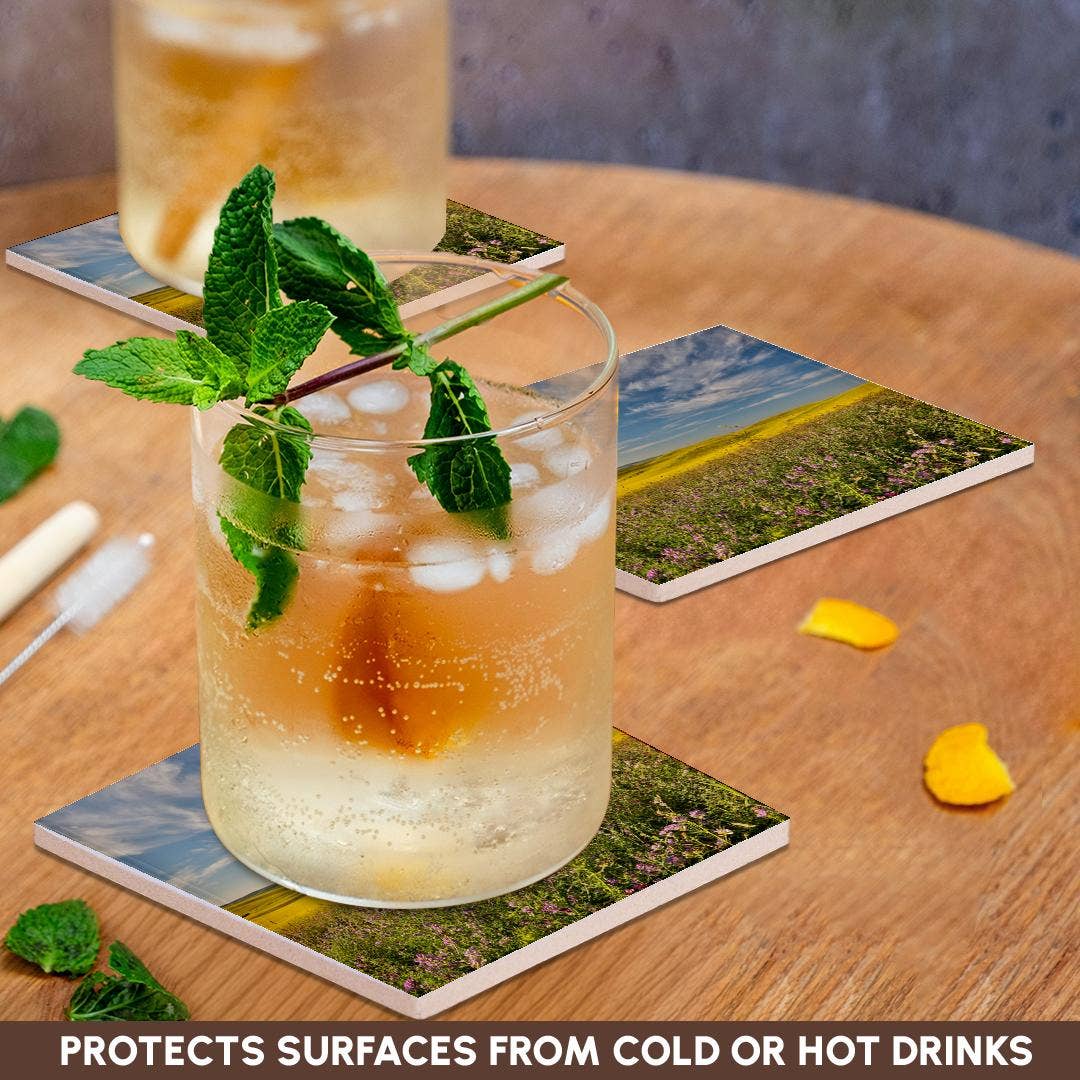 3dRose - Wholesale Coasters - 3dRose, Washington State, Palouse. Landscape of vetch and Canola fields., Coaster2