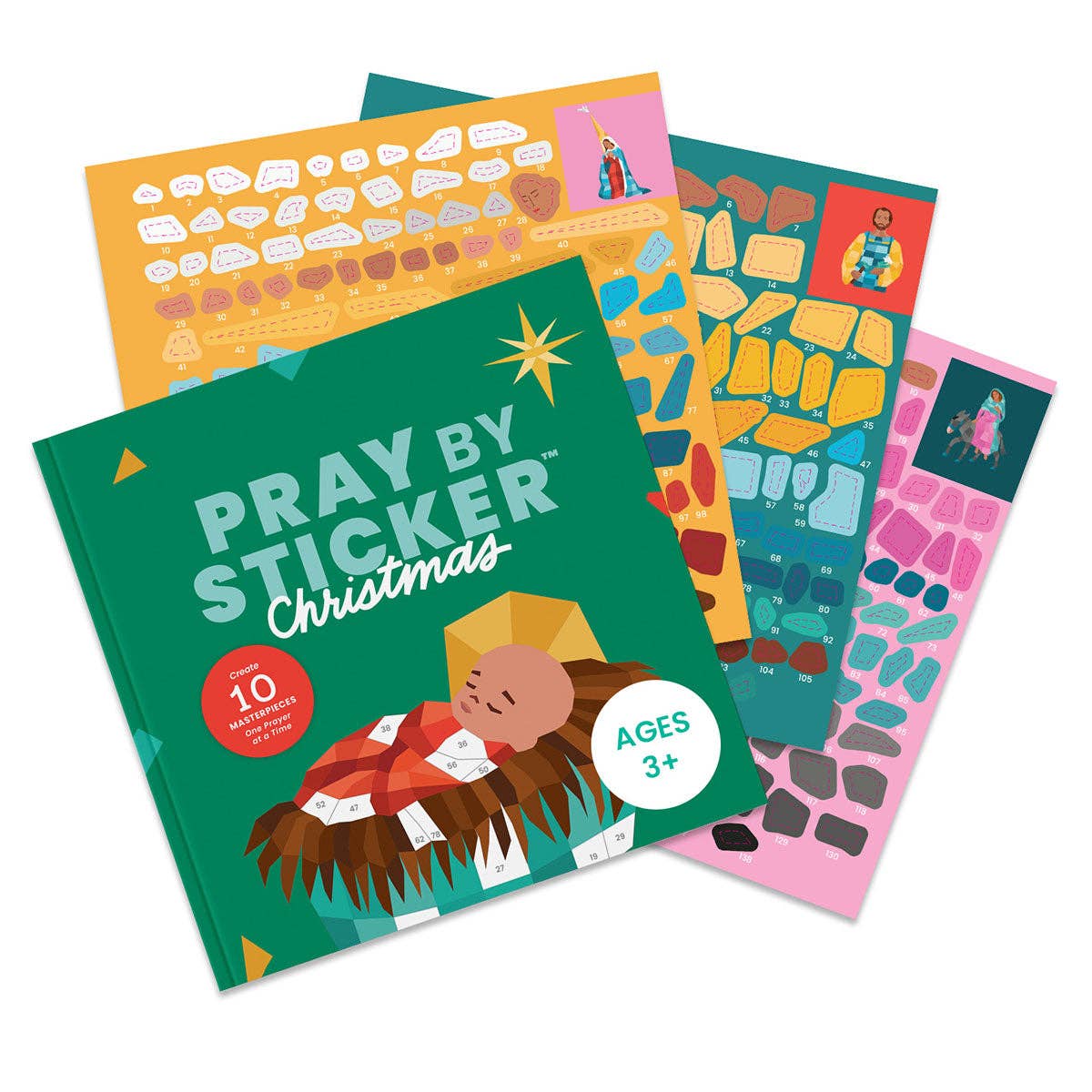 Catholic Family Crate® - Venta al por mayor Pegatinas - Niños y bebés - Pray By Sticker™: Libro de pegatinas de Navidad1