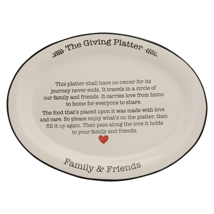 Friends & Family Giving Plate for wholesale by 10 Strawberry Street