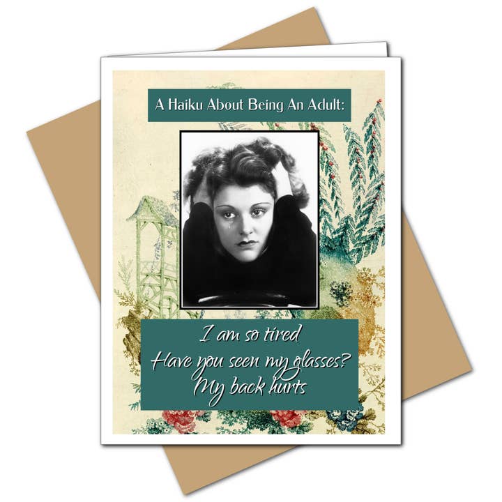 Ümlaut Brooklyn - Vente Cartes d'anniversaire - Carte de vœux d'anniversaire Haiku