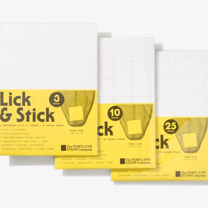 The Portland Stamp Company – Großhandel Bastelset – Lecken & Kleben: Quadrat2