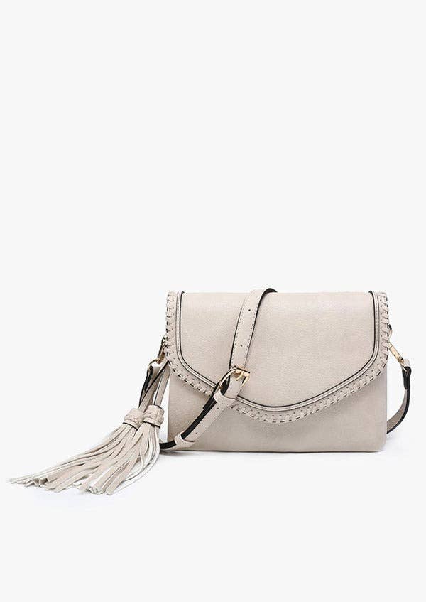 MiMi Wholesale - Wholesale Crossbody Bag - Women's - Flapover Crossbody Bag with Whipstitch & Double Tassel15