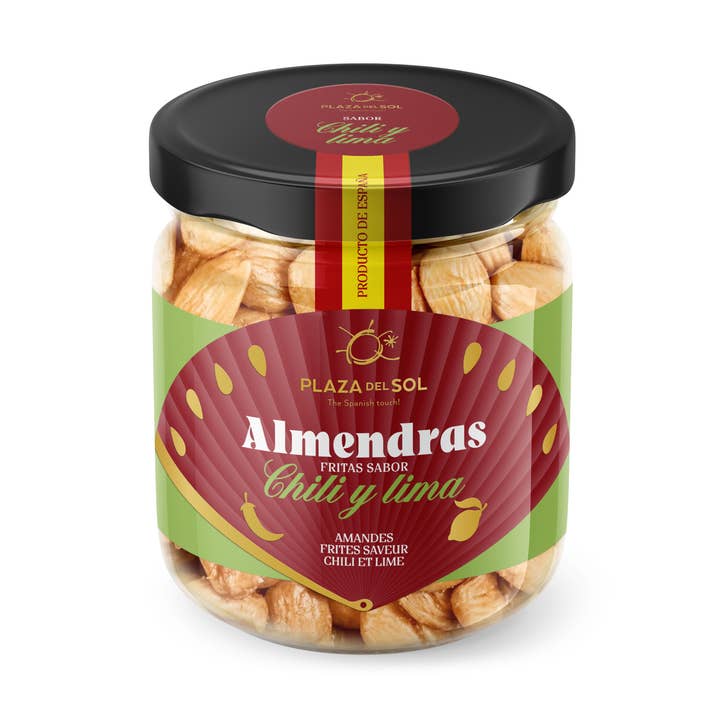 Plaza del sol - Wholesale Nuts - Fried Almonds with Chili & Lime 110g0