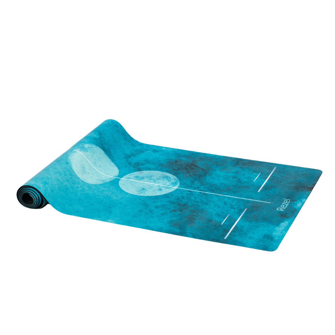 REZEL - Venta al por mayor Esterillas de yoga - Esterilla para yoga, pilates, fitness y deporte - Azul Azur Moon1